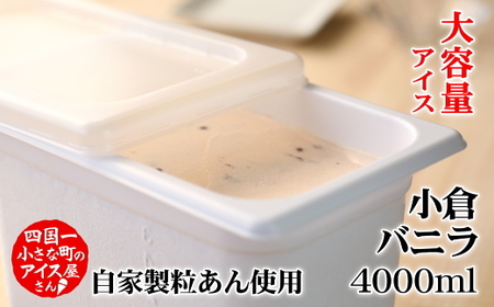≪松崎冷菓≫大容量アイス 4000ml ★小倉バニラ★ 