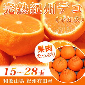 【2027年先行予約】高級ブランド 田村の 完熟紀州デコ(不知火) 15玉～28玉【でこぽん デコポン しらぬい 不知火 柑橘】_G7063