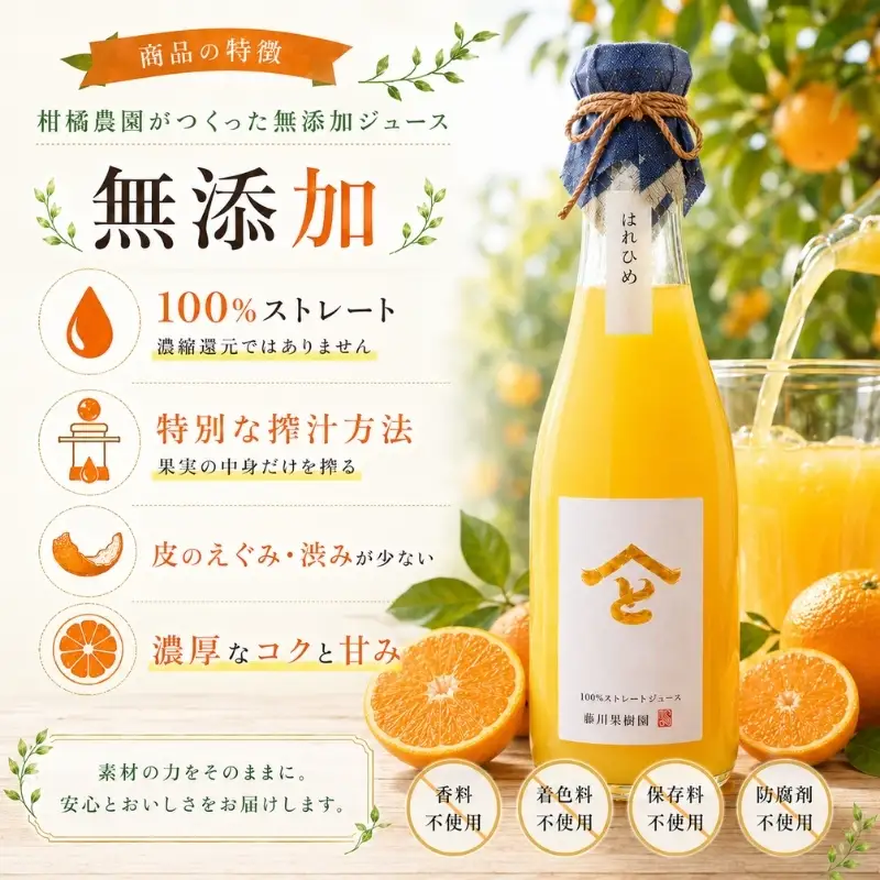 みかんジュース はれひめ 無添加ストレート 果樹園直送 みかんジュース
