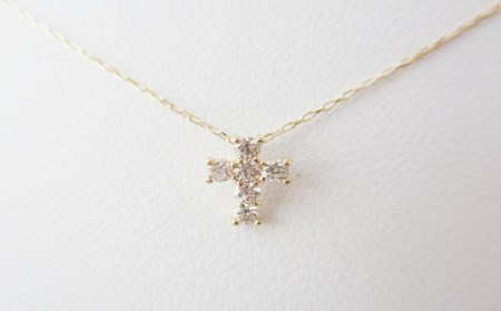 クロスダイヤモンドペンダント 【K18イエローゴールド】 MJ100 ジュエリー ネックレス 宝石 ペンダント アクセサリー  ホワイトデー お返し