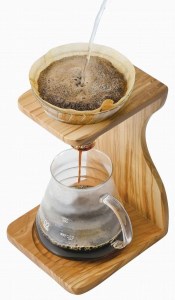 HARIO コーヒードリッパー V60 オリーブウッドスタンドセット［VSS-1206-OV］_BD04