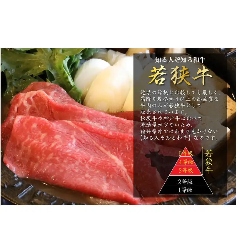 若狭牛モモスライス650g  若狭牛