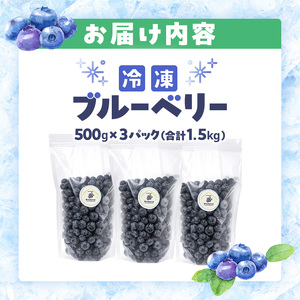 ブルーベリー 冷凍 北海道産 ブルーベリー【約1.5kg(500g×3)】