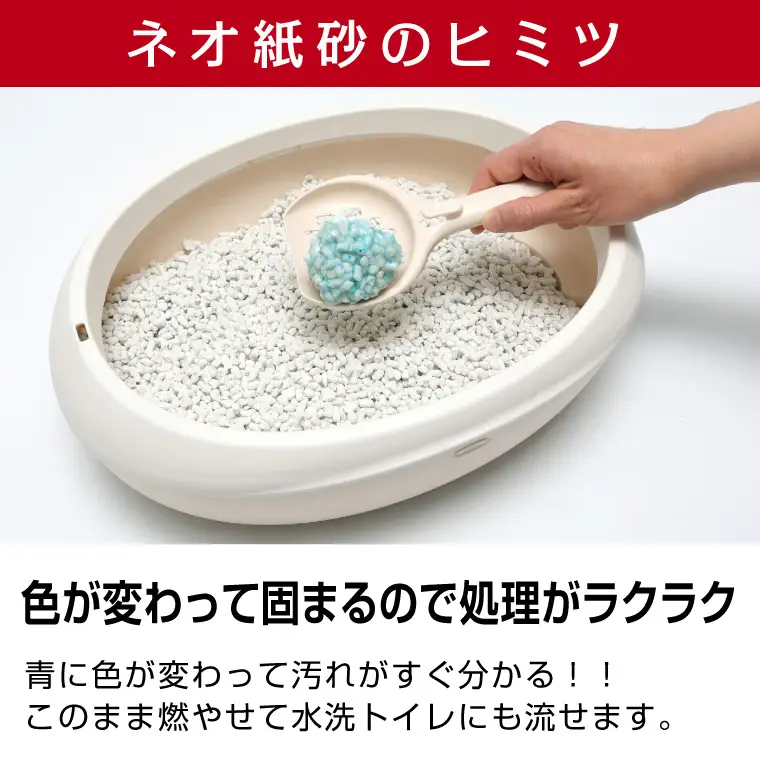 ペット 猫砂 ネオ砂ブルー 12L 5袋 再生紙  ペット用品 猫 [sf002-016]