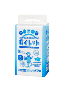 使い捨てトイレバック ポイレット 簡易トイレ 30回分 シートトイレ 防災トイレ 防災用品 災害用 非常用 緊急用 断水 避難 防災グッズ 防災 備蓄 震災 災害対策 災害準備 防災対策 防災準備 介護用品 富士市 [sf001-027]