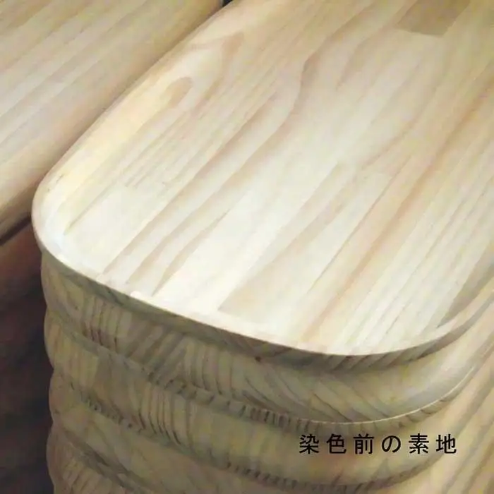 お盆　天然染料で染めた木製トレー　ブドウ染め　長型　４５ｃｍ