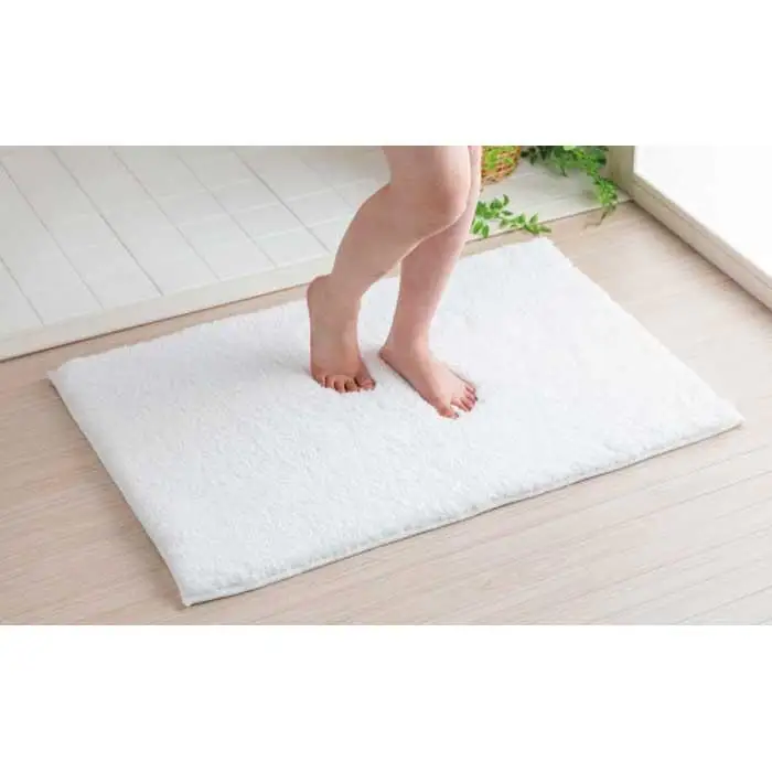 思わず頬ずりしたくなるバスマット プレミアム60x90ｃｍ　ホワイト