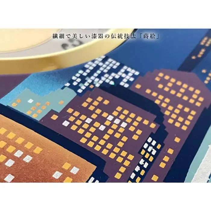 紀州漆器 木製 屏風時計 ニューヨーク 時計 置き時計 和柄 ギフト 国産 お土産 自由の女神 アメリカ NYスタイル おしゃれ アメリカン クロック［YS8］