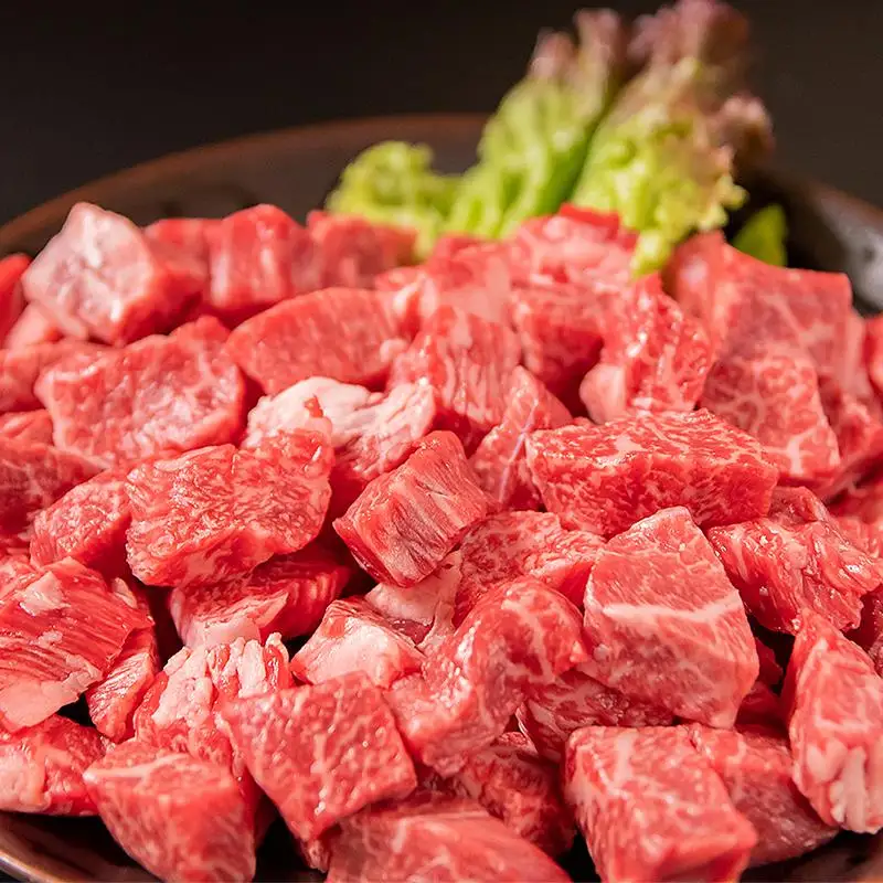 宮崎和牛  齋藤牛サイコロステーキ600g 黒毛和牛 赤身肉主体  訳あり 牛肉 ステーキ サイトーファームブランド＜5-12a＞