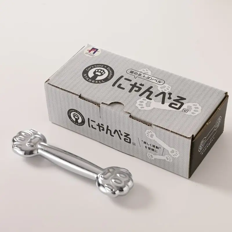 ダンベル にゃんべる（猫の手＋ダンベル）500g メッキ 1本