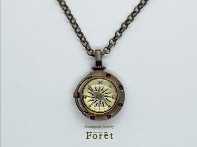Steampunk スチームパンク ミニコンパス ペンダント ネックレス | 山梨