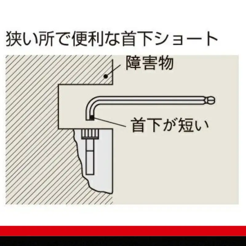 TONE トネ 首下ショートロングボールポイントL形レンチセット※インチ　BLB900S　工具　TONE　トネ 15001-40000305｜ 工具 整備士 自動車 バイク DIY メンテナンス