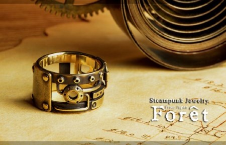 Steampunk スチームパンク パイピング リング 真鍮 