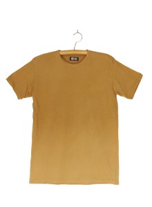 熊野番茶染め　Ｔシャツ　金茶色（チタン媒染）（Sサイズ）【mrm0114-1】