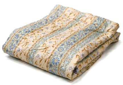 ウール10%入り 日本製肌掛けふとん シングルロングサイズ(約150×210cm) ブルー色 WF-2710 [4595]
