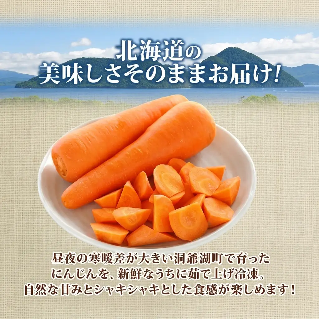 にんじん 北海道産 冷凍カット野菜 にんじん【100g×10袋】【冷凍】
