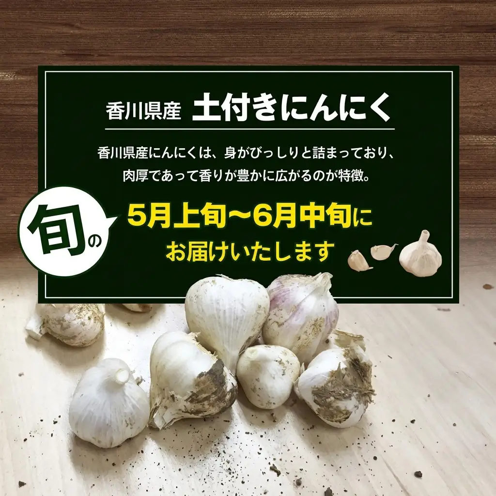 にんにく 生 土付き 香川県産 にんにく【約10kg バラ詰め】 【46312210】