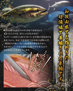本マグロ 中とろ 800g（400g×2）サク 「プレミア和歌山認定」  和歌山県でも指折りの好漁場で養殖された本鮪です！  南紀串本よしだ本鮪【mhs102A】