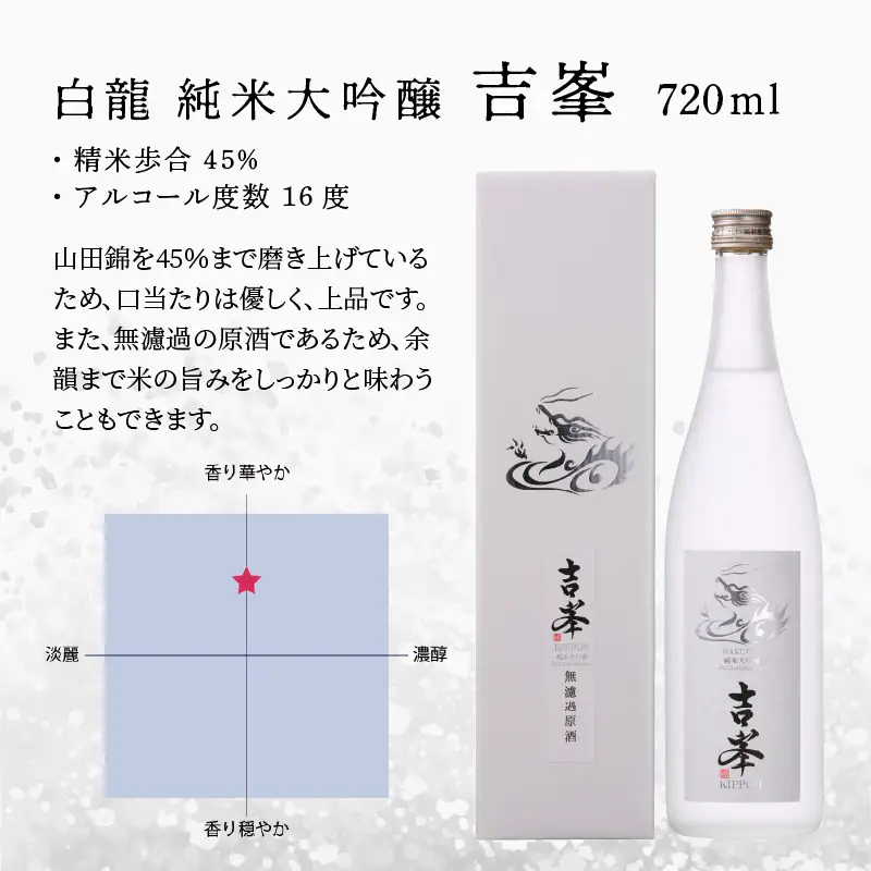 永平寺白龍 純米大吟醸 吉峯 720ml 吉田酒造 [B-025002]