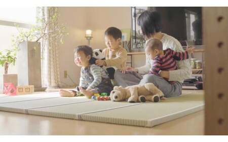 1/4サイズの国産デザイン畳 「 T-Quarter (ティークォーター)」 １枚（約90cm×約45cm×約30mm） ／ お取り寄せ 特産 デザイン ヨガ ピラティス ベビー マタニティ 和 禅 国産 い草 天然 たたみ インテリア T1/4　051-H-KG002