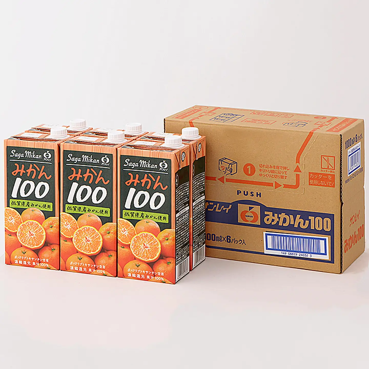 みかんジュース みかん100 1L×6本 さがみかんジュース：B125-029
