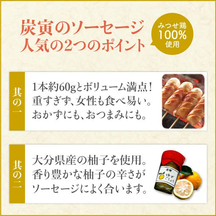 プレゼントにもぴったり！≪大きくてジューシー！≫佐賀県産 みつせ鶏ソーセージ12本ギフトセット[FCI004]