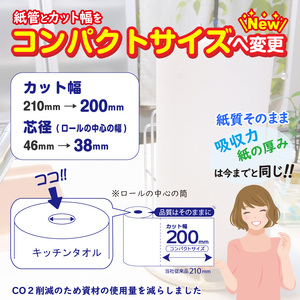 キッチンタオル 「フェルミキッチンタオル」1.5倍巻き 48個(4ロール × 12パック) (1ロール 2枚重ね 75カット) 強力吸収 厚手 丈夫 コンパクト 長持ち キッチンペーパー クッキングペーパー クッキングタオル 生活用品 イデシギョー 富士市 日用品 [sf002-096]