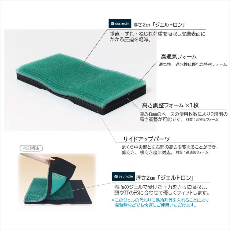  枕 スーパーピロー LOW ： 寝具 まくら ジェルトロン 枕