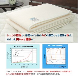 [ダブル] 日本製 感湿センサー付 除湿シート (東洋紡「モイスファイン(R)」使用) [1347]