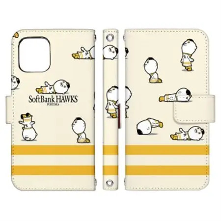 福岡ソフトバンクホークス iPhoneケース 手帳型 pattern02-ip12-4_雑貨   _【1225235】