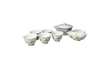 【高級宇治茶】宇治玉露＆茶器セット 絵付け 宇治茶【091】