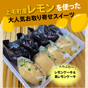 上毛町産レモンを使ったふわふわレモンケーキ&黒レモンケーキ・サクふわレモンタルトのセット_KT1002