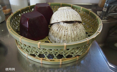 竹かご 椀籠 浅型 天然 手作り 竹かご