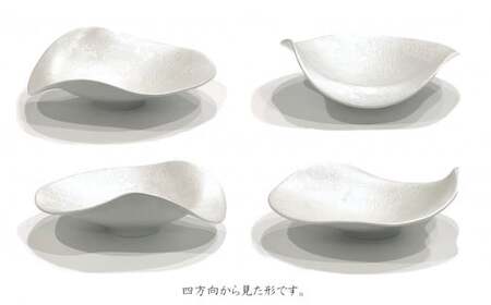 有田焼 泡化粧パール カービー鉢 2個セット 24to3【西富陶磁器】吉右エ門窯 食器 器 うつわ 鉢 中鉢 ボウル 泡 パール きらきら ホワイト 華やか 35000円 3.5万円 bi060