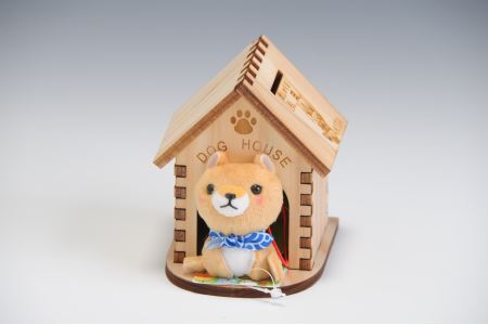 犬っこハウス貯金箱【ドリフトウッド・ファクトリー我流慕】[J6701]