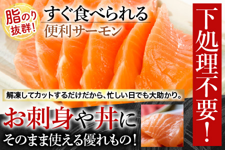 お刺身サーモン1kg、スモークサーモン600g B-09043