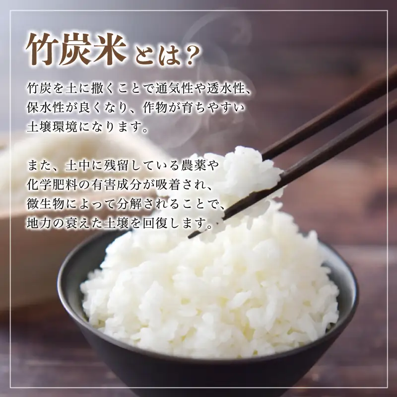 特別栽培米 竹炭米 玄米 コシヒカリ 10kg ： お米