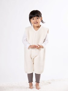 綿毛布スリーパー オーガニック綿使用 (Lサイズ) 2way仕様で暖か 毛布の町 (泉大津産)｜ ベビー キッズ N sleeper-organic [2448]