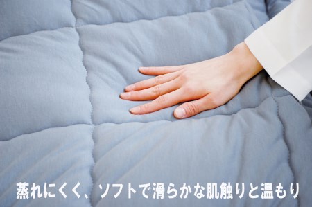 オールシーズン 掛ふとん エクセフィール(SL) シルバー 150x210cm シングルゆったりサイズ [1454]