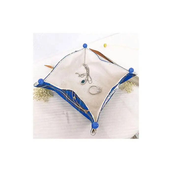 【神戸タータン】小物入れ2点とオリジナルはりねずみアクリルキーホルダー　青セット