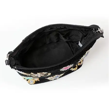 再織ストラップポーチ(宝石)黒　_装飾品・工芸品  鞄・バッグ かばん カバン_【1138631】