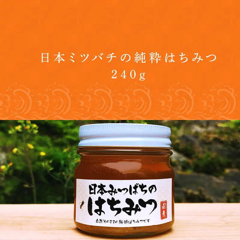 日本ミツバチの純粋はちみつ 240g