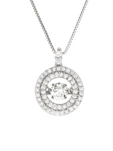 ダンシングストーンダイヤペンダント(ネックレス)【Brilliance】プラチナ・0.15ct　人気№1　FTW-0091