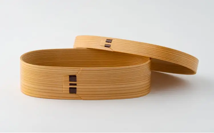 【大館曲げわっぱ】小判弁当スリム　330P6006【 栗久】