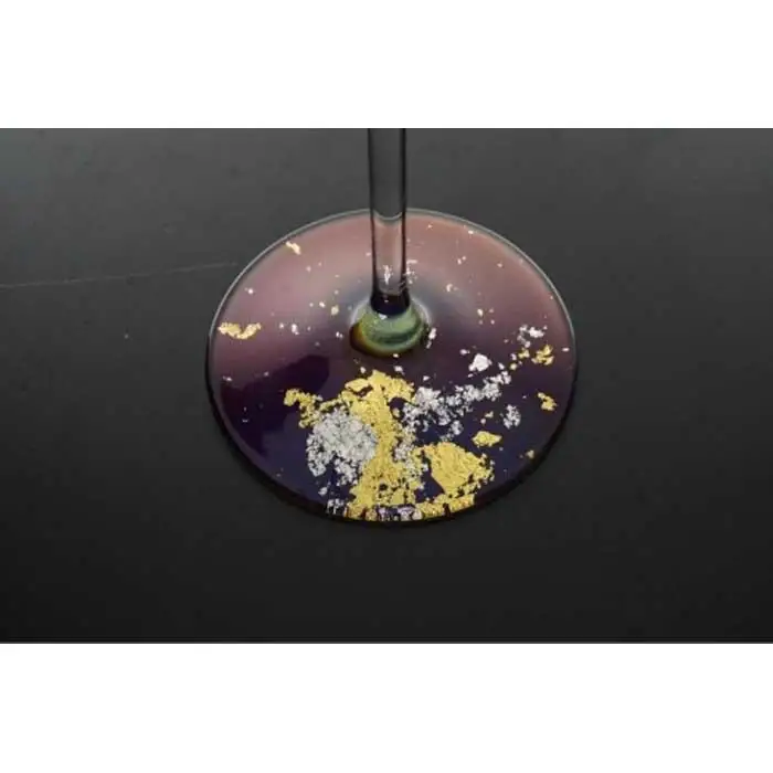 ワイングラスperla 2P（MAJO金箔・ブルー）