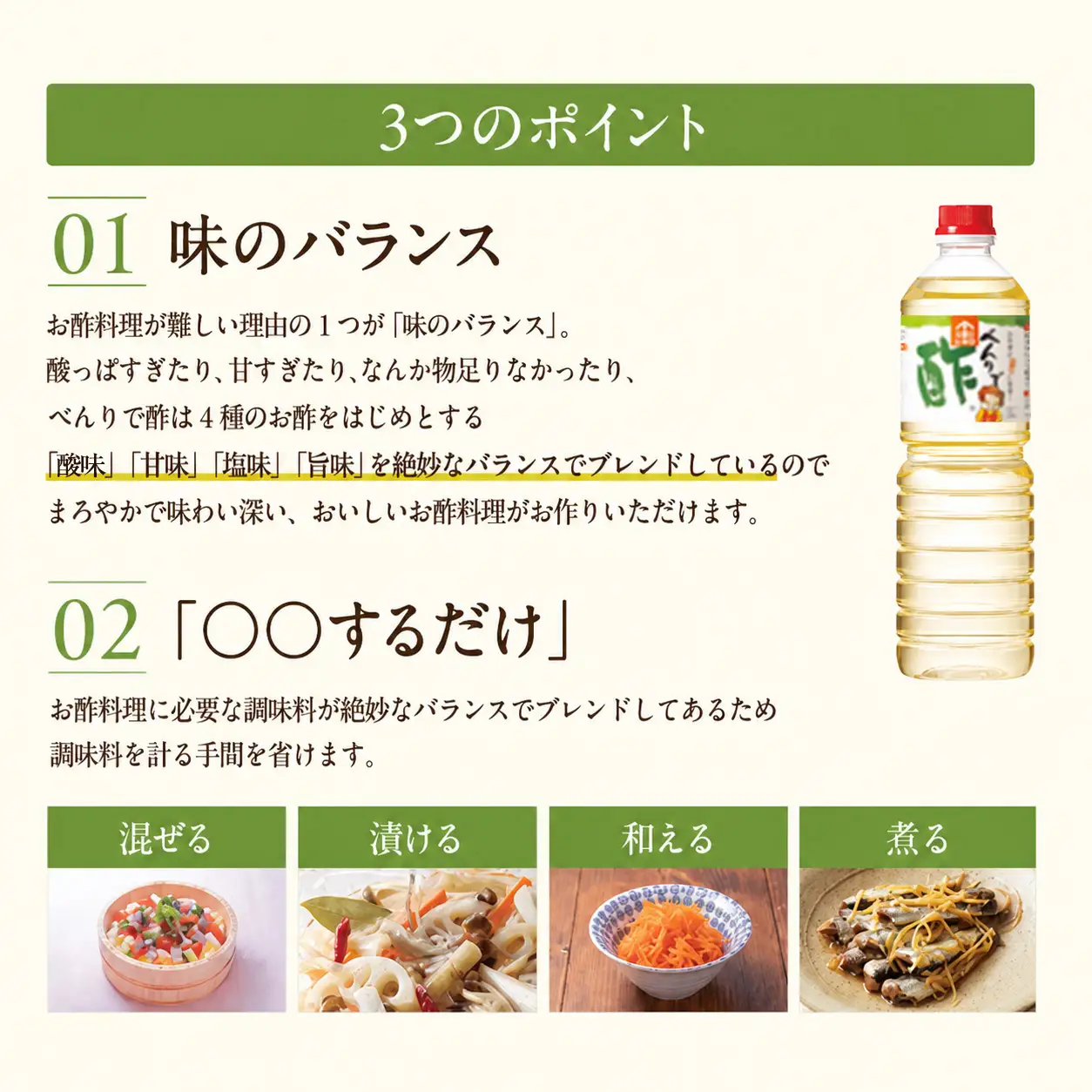 高評価☆4.9【べんりで酢セット 1L×6本】 16-04