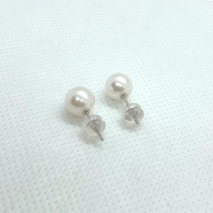 プラチナ あこや真珠 パールピアス 7.5ｍｍ（PE1016K）