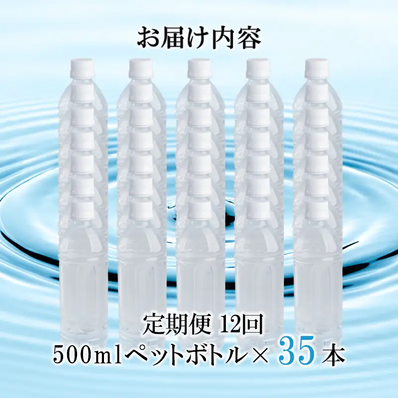 【桜屋】12回 定期便 シリカ天然水 サクラシリカ 500ml 35本 12回 計420本 定期便 シリカ含有量99mg/L シリカ水 ラベルレス 水 ミネラルウォーター 飲料水 飲料 ペットボトル ナチュラルウォーター サルフェート 炭酸水素イオン ミネラル 国産 阿蘇 小国郷