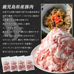 《訳あり》鹿児島県産 豚小間切れ 2kg（200ｇ×10P） 豚肉【まつぼっくり】matu-7228