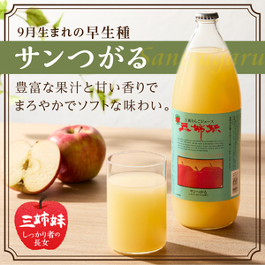 江刺りんごジュース 三姉妹(1000ml瓶 × 3本) [A0007]